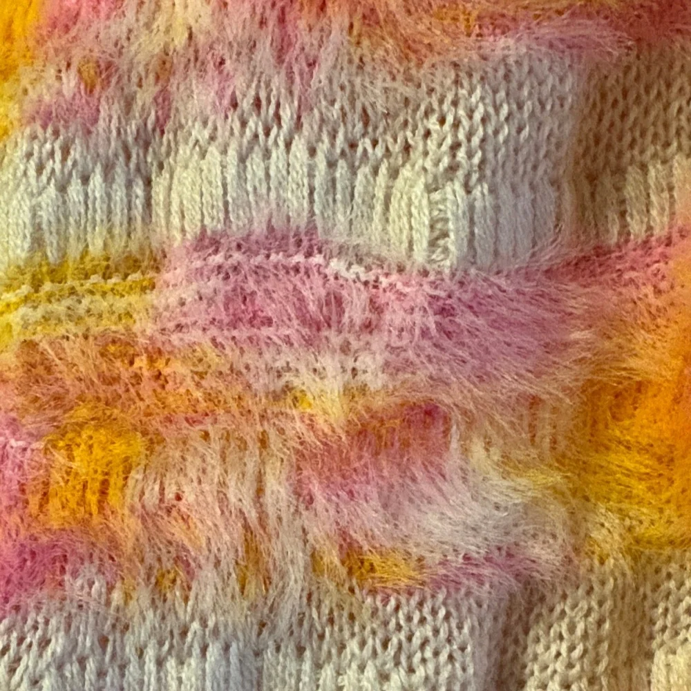 Free People intimately Cozy Multicolor sorbet Knit Sweater small (oversized)